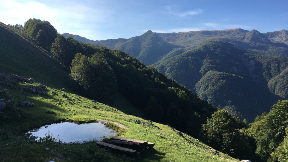Vista dalla Casera Nischiuarch, parco Regionale delle Prealpi Giulie