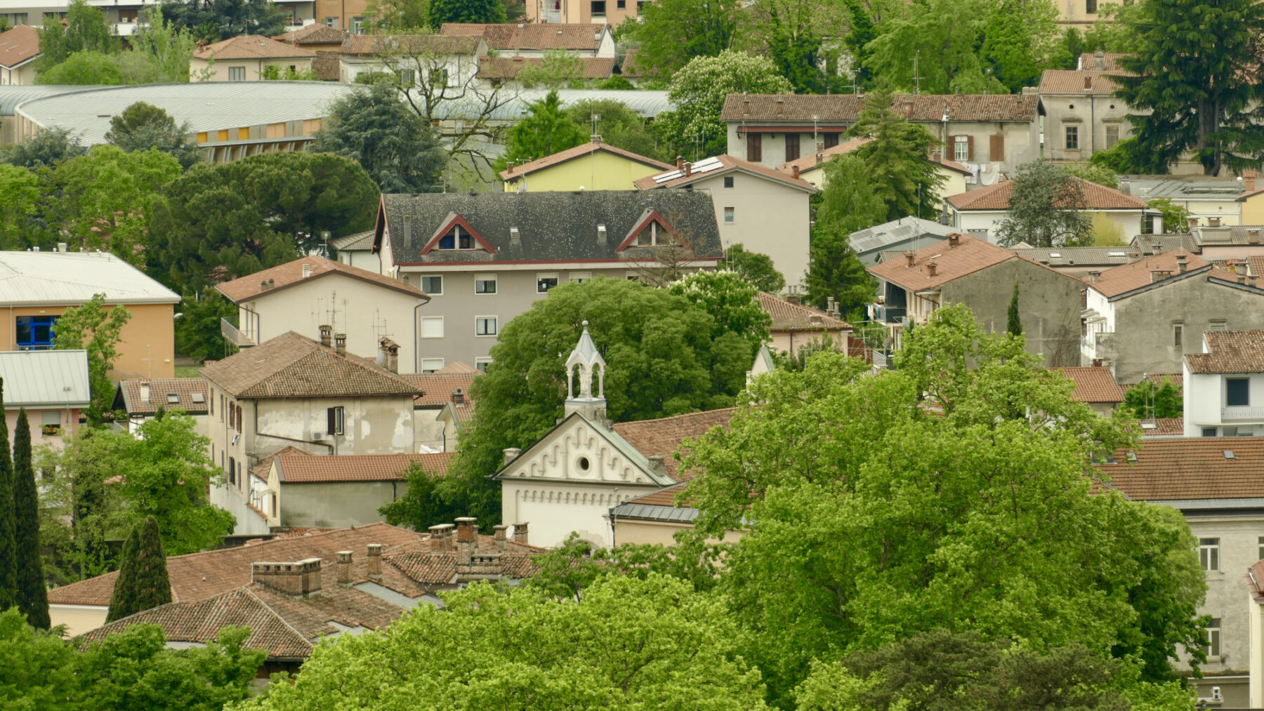 Chiesa di S. Francesco d'Assisi, vista dal castello di Gorizia