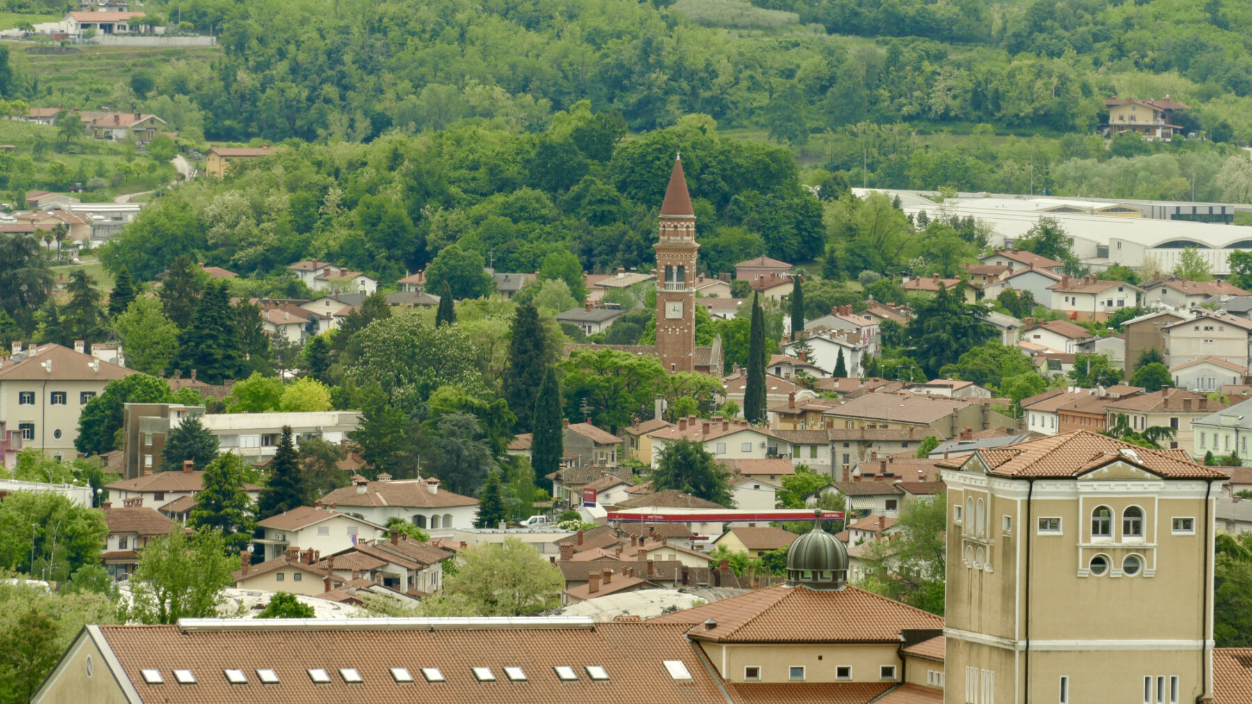 San Pietro a Nova Gorica, vista dal castello di Gorizia