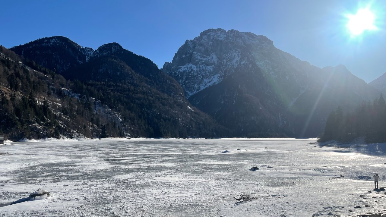 topofonie.it - ascoltare il lago ghiacciato di Raibl - foto Continuo